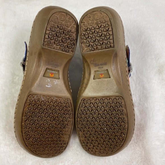 Lila SureGrip Womens Bailey Blue Floral Open Back Clog Slip‎ Resistant, size 8.5 - Picture 11 of 15